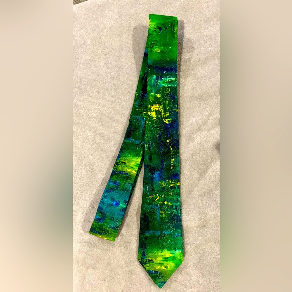 Fashion Tie with art-infused pattern by Bobbi K. (Lake Water Sunrise)